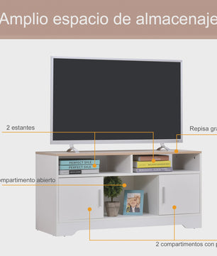 Homcom Tv Cabinet Large Storage Space Open Shelves 105X40X52 cm