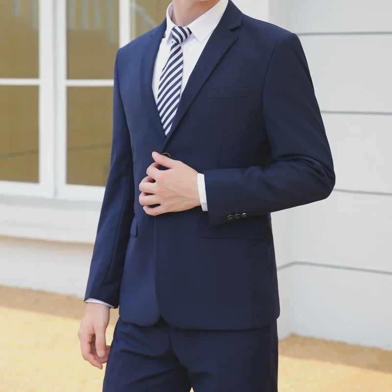 Stijlvol 8XL Herenpak: Italiaans Design Slim Fit Blazer & Pantalon voor Business, Bruiloft & Feest