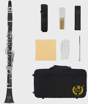 Bb Klarinet 17 Toetsen Zwart Bakeliet Houtblazer Muziekinstrument Set