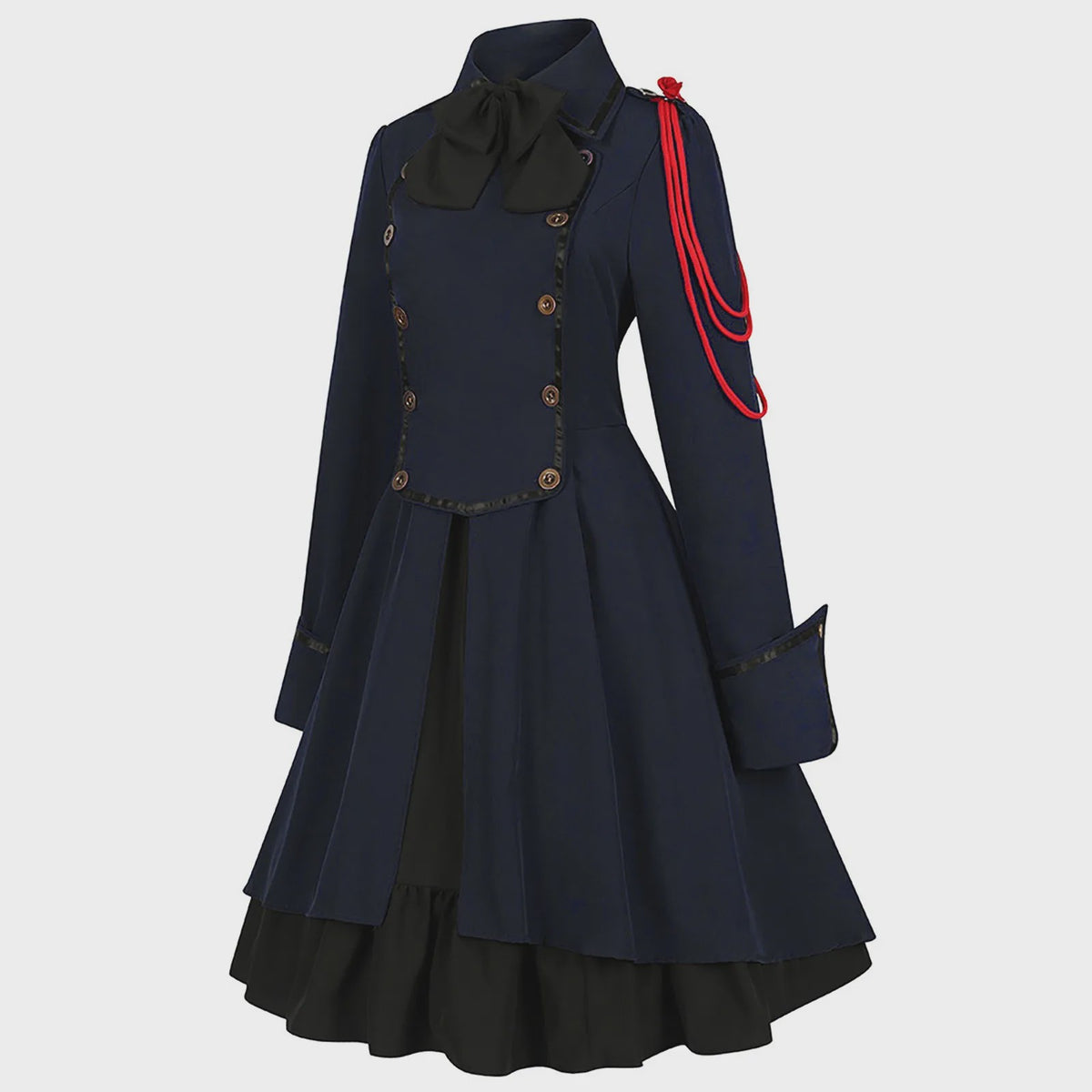 Middeleeuwse Renaissance Lolita Jurk - Vintage Victoriaans Hofkostuum met Strik en Ruches