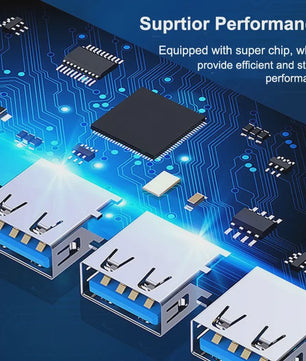 4-Poorts USB 3.0 Hub met Type-C Connector - Uitbreidingsadapter voor Laptop & Smartphone