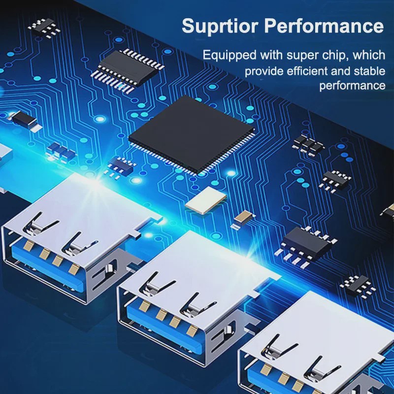 4-Poorts USB 3.0 Hub met Type-C Connector - Uitbreidingsadapter voor Laptop & Smartphone
