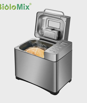 Biolomix Broodmachine RVS - 1KG Capaciteit, 19 Programma's, Automatische Fruitdispenser