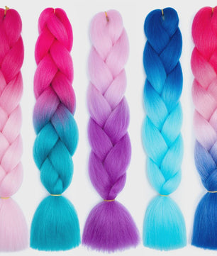 24 Inch Jumbo Braids Haarverlenging - Synthetisch Vlechtkapsel met Ombre Kleuren