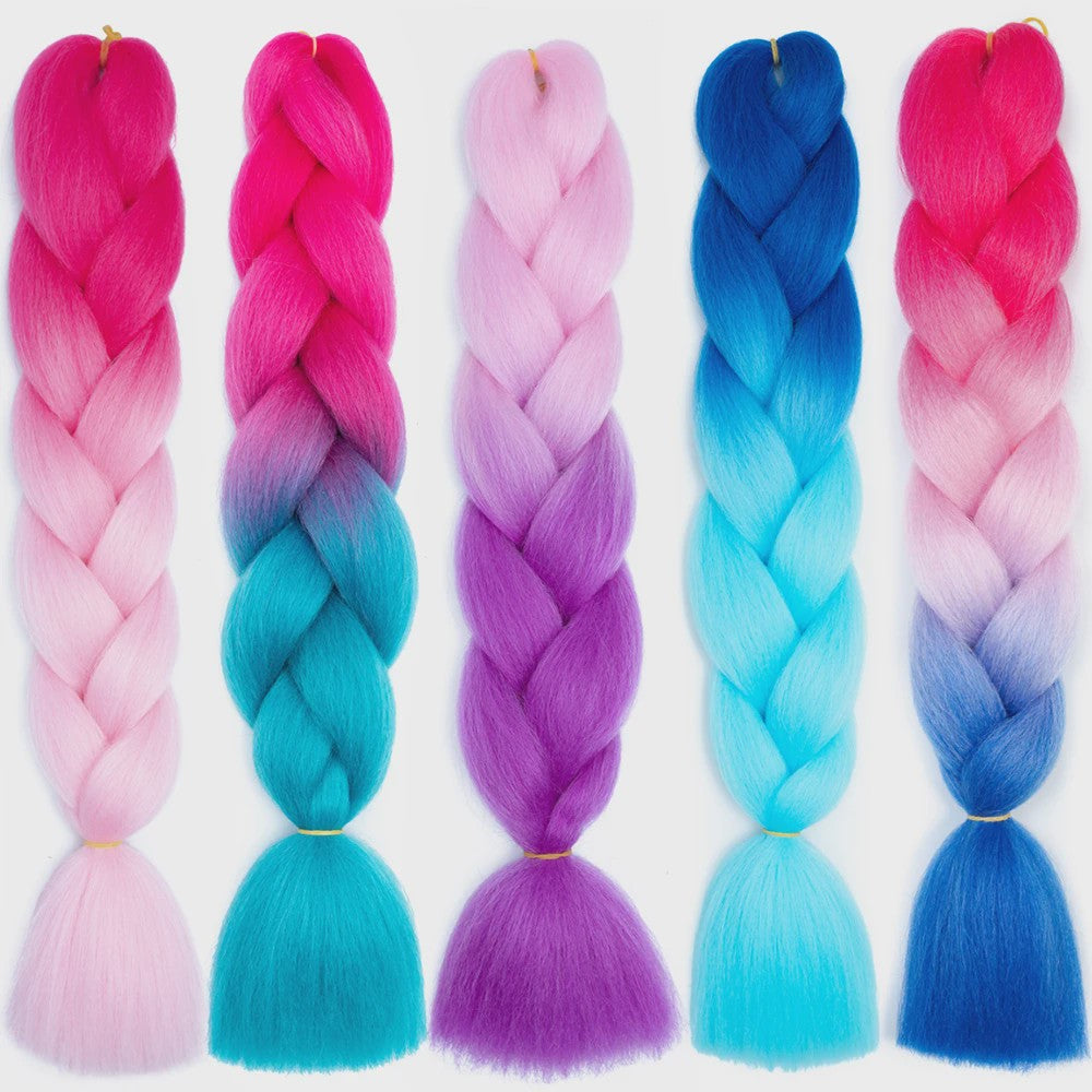 24 Inch Jumbo Braids Haarverlenging - Synthetisch Vlechtkapsel met Ombre Kleuren