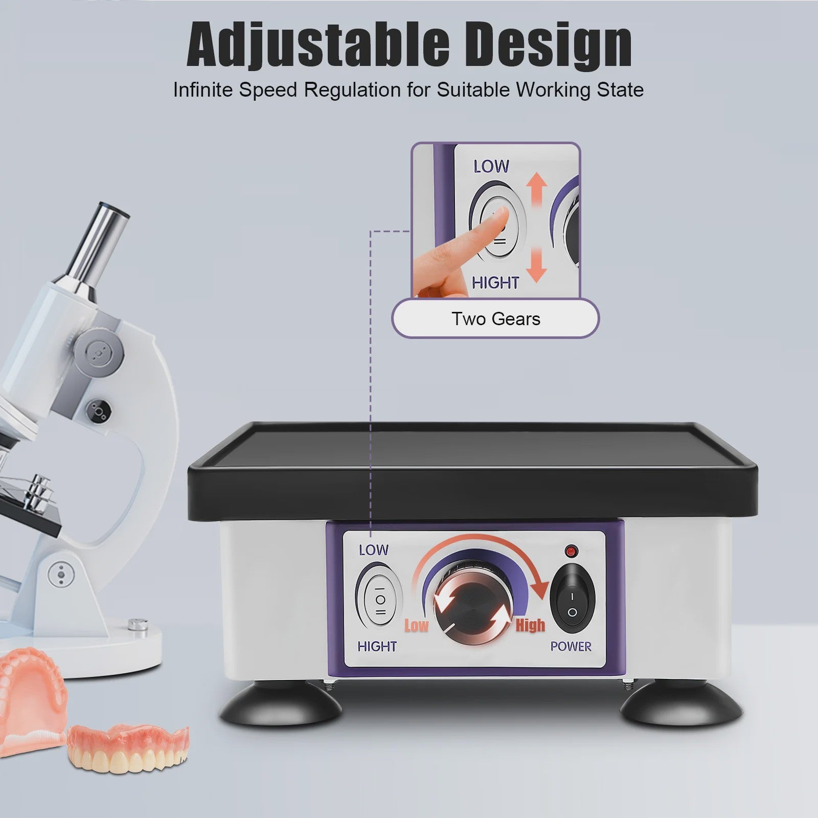 120W Laboratorium Vibrator met Variabele Snelheid voor Gipsmodellen