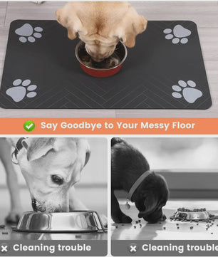 Absorberende Voer- en Waterbak Mat voor Hond en Kat - Waterdicht & Sneldrogend