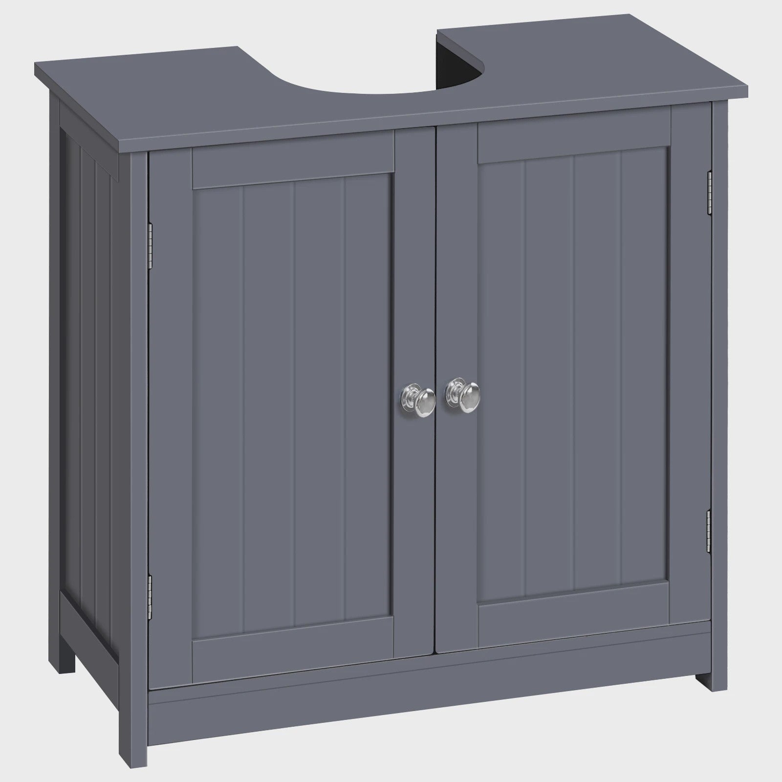 Badkamerkast Onderbouw Wastafelmeubel 60cm Wit met 2 Deuren