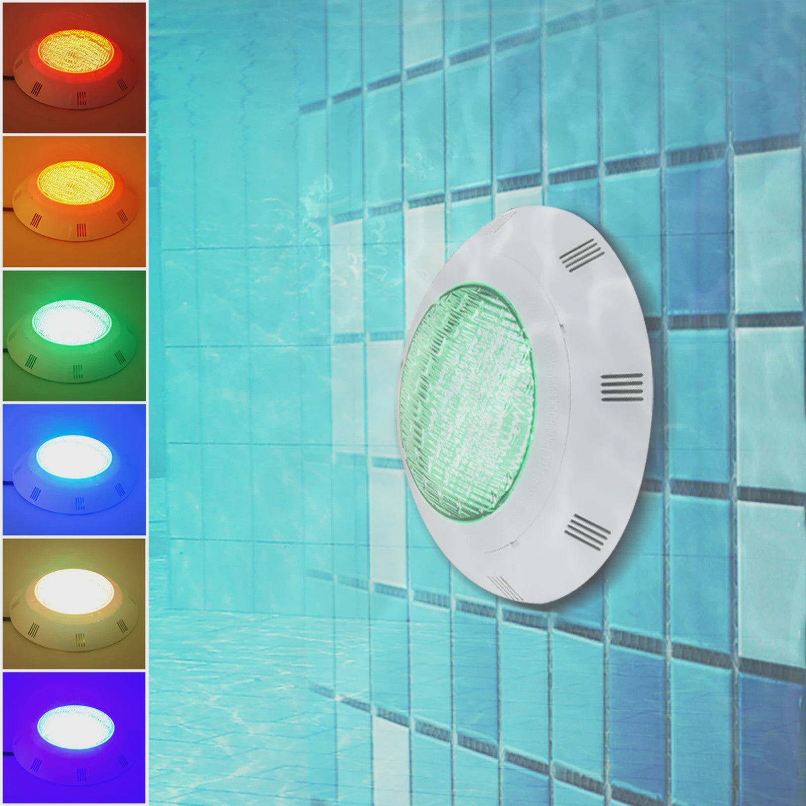 45W RGB LED Zwembadverlichting IP68 Waterdicht met Afstandsbediening - 7 Kleuren