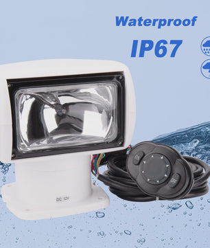 12V 100W Marine Afstandsbedienbare Spotlight - Krachtige Zoekstraal voor Boot, Jacht, Auto