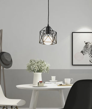 Moderne LED Hanglamp Goud/Zwart - Minimalistische Metalen Kooi Design