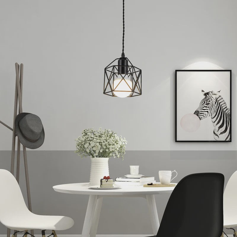 Moderne LED Hanglamp Goud/Zwart - Minimalistische Metalen Kooi Design