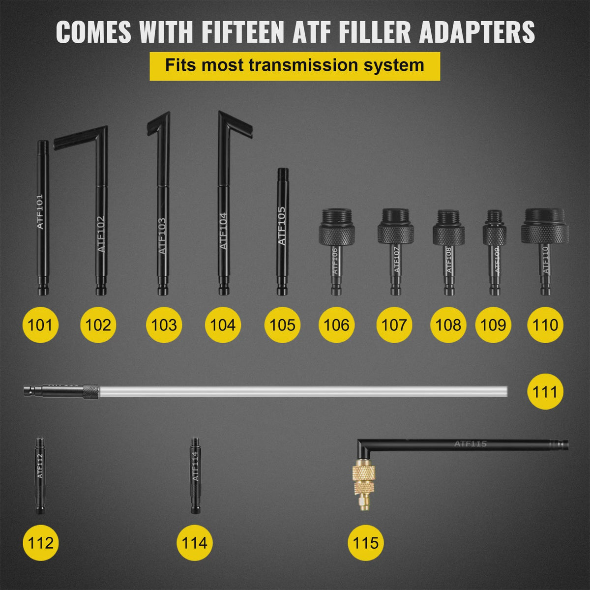 10L ATF Transmissievloeistof Pomp met Drukregelaar en 14 Adapters