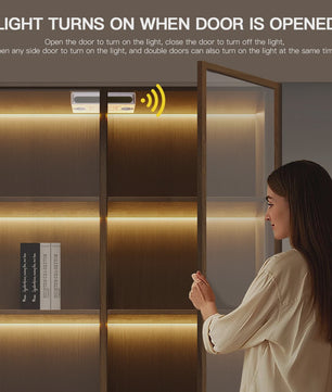 Slimme COB LED Strip met Dubbele Deursensor - Automatisch Aan/Uit bij Openen/Sluiten