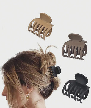 Set van 3 of 12 Matte Mini Klipjes voor Dun Haar - 4 cm - Antislip Haaraccessoires