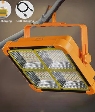Draagbare Zonne-energie Campinglamp met Statief - Oplaadbaar LED Werklicht voor Noodgevallen