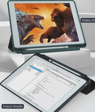 Hoes met Pennensleuf & Stand voor iPad 5 t/m 11e Gen, Air, Pro, Mini - Beschermhoes