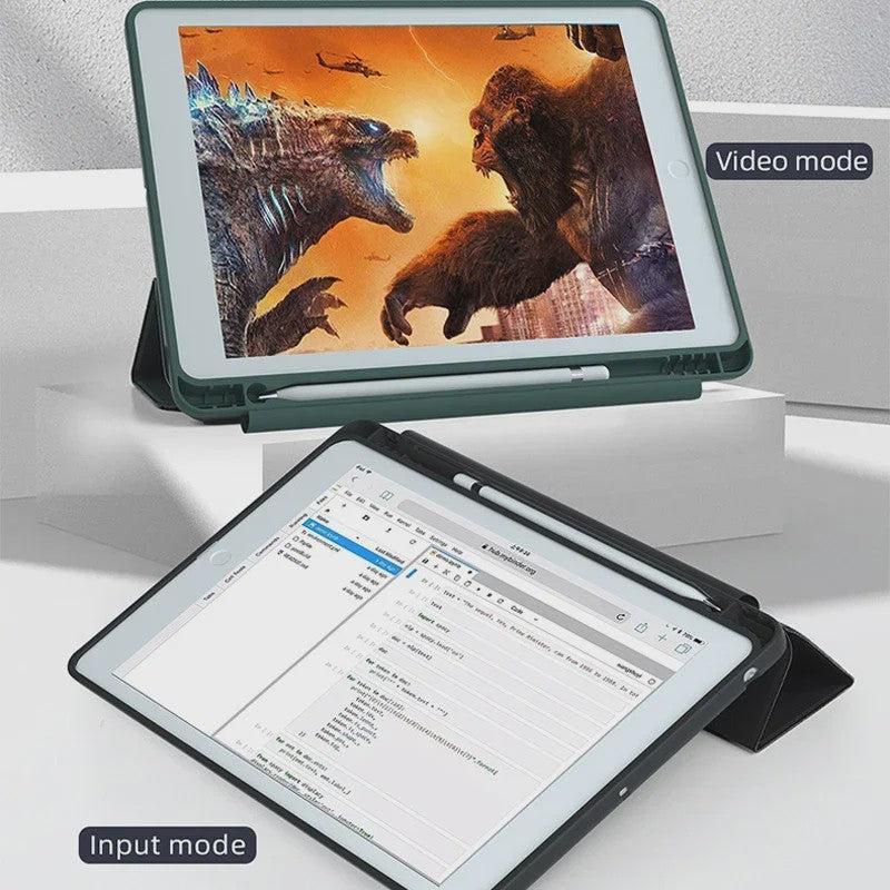 Hoes met Pennensleuf & Stand voor iPad 5 t/m 11e Gen, Air, Pro, Mini - Beschermhoes