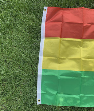 Ghana Vlag 150x90cm - Hoge Kwaliteit Polyester, Dubbelzijdig Bedrukt