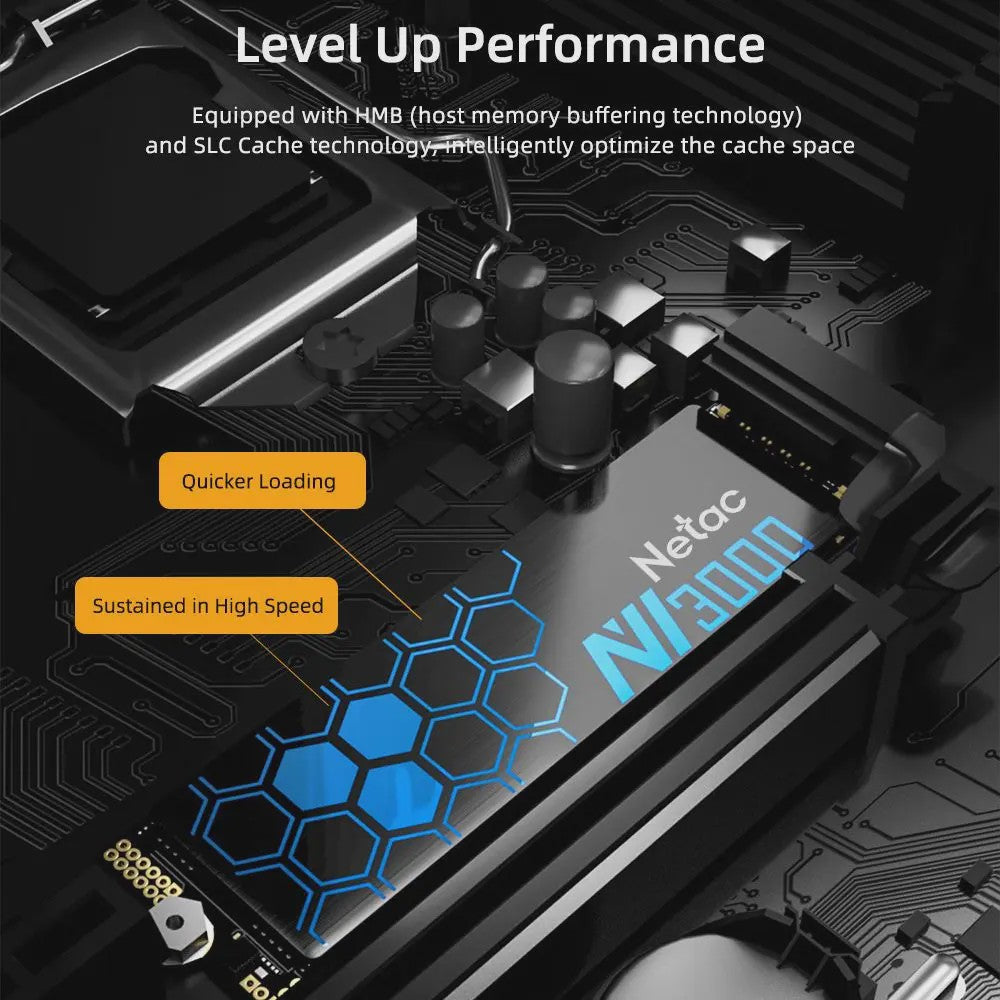 Netac NV3000 NVMe M.2 SSD - 3500MB/s PCIe 3.0 - 250GB, 500GB, 1TB, 2TB - Voor Laptop & Desktop