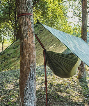 Waterdichte Camouflage Tarp 230x140cm - UV-bescherming, Regenkap & Schaduw voor Outdoor Avonturen