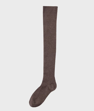 Dames Hoge Sokken Wol Blend - Ribgebreid, Warm & Zacht voor de Winter