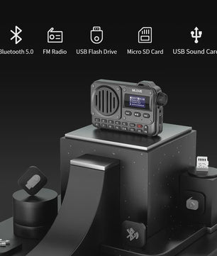 MLOVE BV800 Draagbare Bluetooth Speaker met FM Radio, LCD Scherm, AUX, USB & TF Kaart
