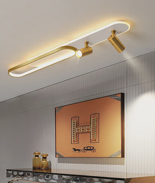 Moderne LED Plafondlamp met Spotlight - Zwart, Wit of Goud - Sfeervolle Verlichting voor Slaapkamer & Studiekamer