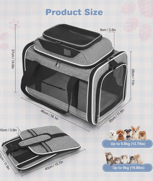 Cat Carrier Backpacks Expandable Cat Backpack with Shade Cover, Breathable Mesh Pet Carrier Backpack Bag for Travel Hiking Campi
