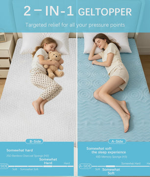 Verkoelende Traagschuim Matrastopper met Gel - Drukverlichtend & Ademend voor Optimaal Slaapcomfort