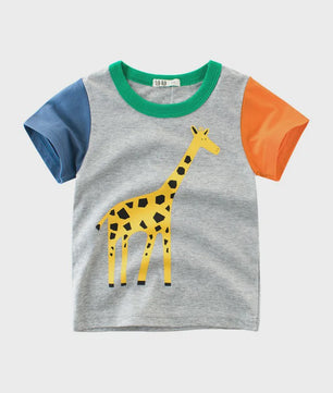 Zomer T-shirts Jongens 2-8 Jaar - Katoen, Korte Mouw met Leuke Prints