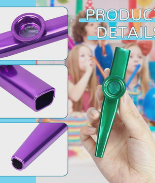 Miwayer Kazoo Set: 7 Kleuren Muziek Kazoo met Extra Membranen - Leer Snel Muziek Maken