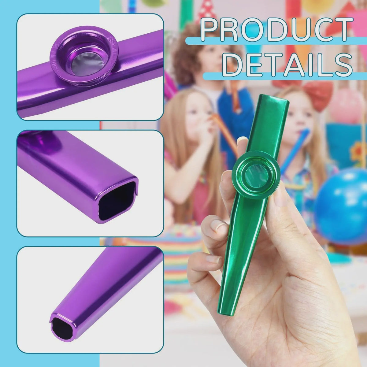 Miwayer Kazoo Set: 7 Kleuren Muziek Kazoo met Extra Membranen - Leer Snel Muziek Maken