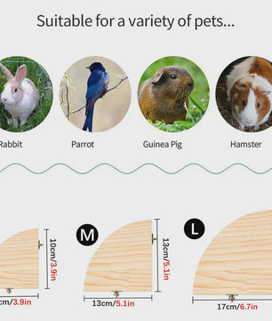 Houten Vogel Speelplatform & Zitstok voor Kooi - Geschikt voor Papegaaien, Parkieten & Knaagdieren
