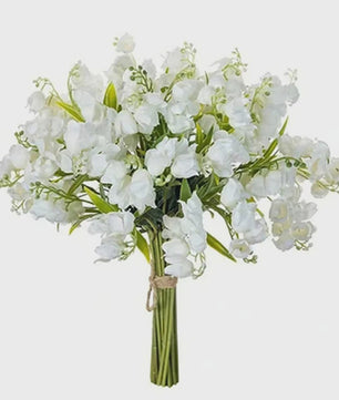 Kunstbloemen Canterbury Bells - Set van 10/20 Stuks - Witte Decoratie voor Huis, Bruiloft & Tuin