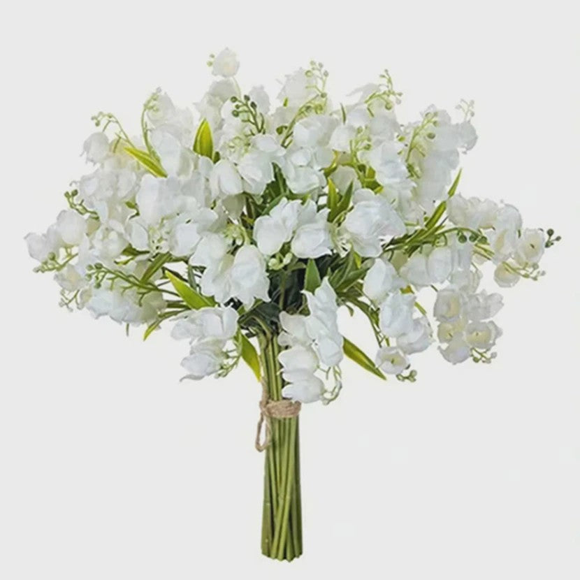 Kunstbloemen Canterbury Bells - Set van 10/20 Stuks - Witte Decoratie voor Huis, Bruiloft & Tuin