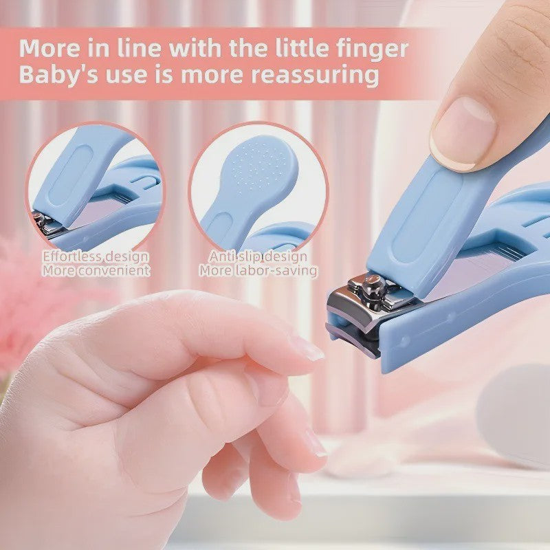 Baby Verzorgingsset 20 Delig met Nagelknipper, Borstel, Kam en Opbergtas