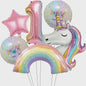 Regenboog Eenhoorn Folieballon Set - 32 Inch Gegradueerde Cijferballon voor Feestjes
