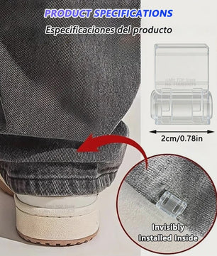 Onzichtbare Broek Verklenger Clips - 10 Stuks - Snel Broekspijpen Inkorten Zonder Naaien