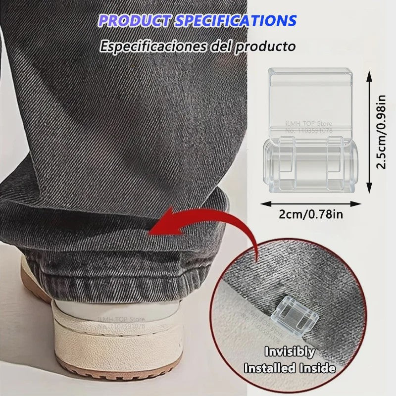 Onzichtbare Broek Verklenger Clips - 10 Stuks - Snel Broekspijpen Inkorten Zonder Naaien