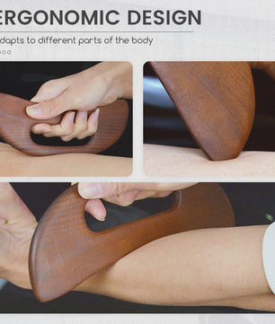 Houten Guasha Board & Lymfedrainage Massager - Ontspanning en Herstel