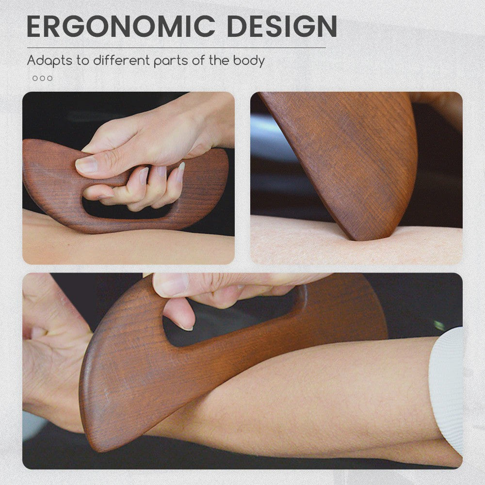 Houten Guasha Board & Lymfedrainage Massager - Ontspanning en Herstel