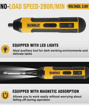 DEWALT Accu Schroevendraaier 3.6V DC - Compact, Oplaadbaar met LED & USB
