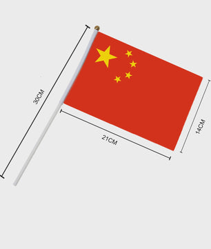 10x Chinese Handzwaai Vlaggen 21x14cm - Perfect voor Feesten, Sport & Decoratie