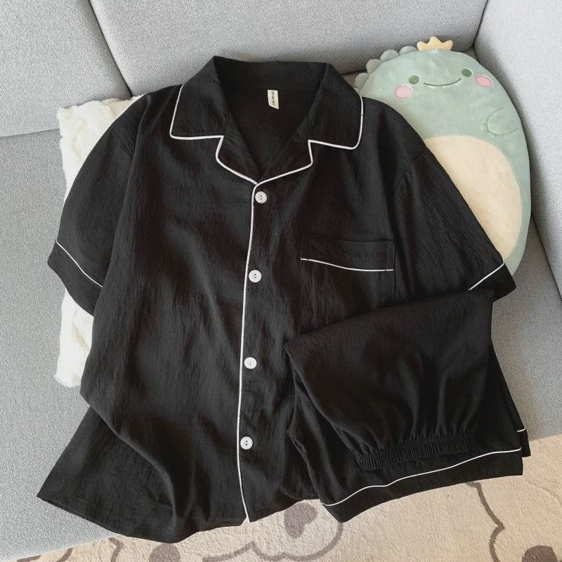 Heren Pyjamaset Korte Mouw & Shorts - Comfortabele Zomer Loungewear