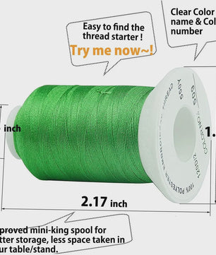Simthread 6 Neon Fluorescerende Polyester Borduur Garen Spoelen - 1000m