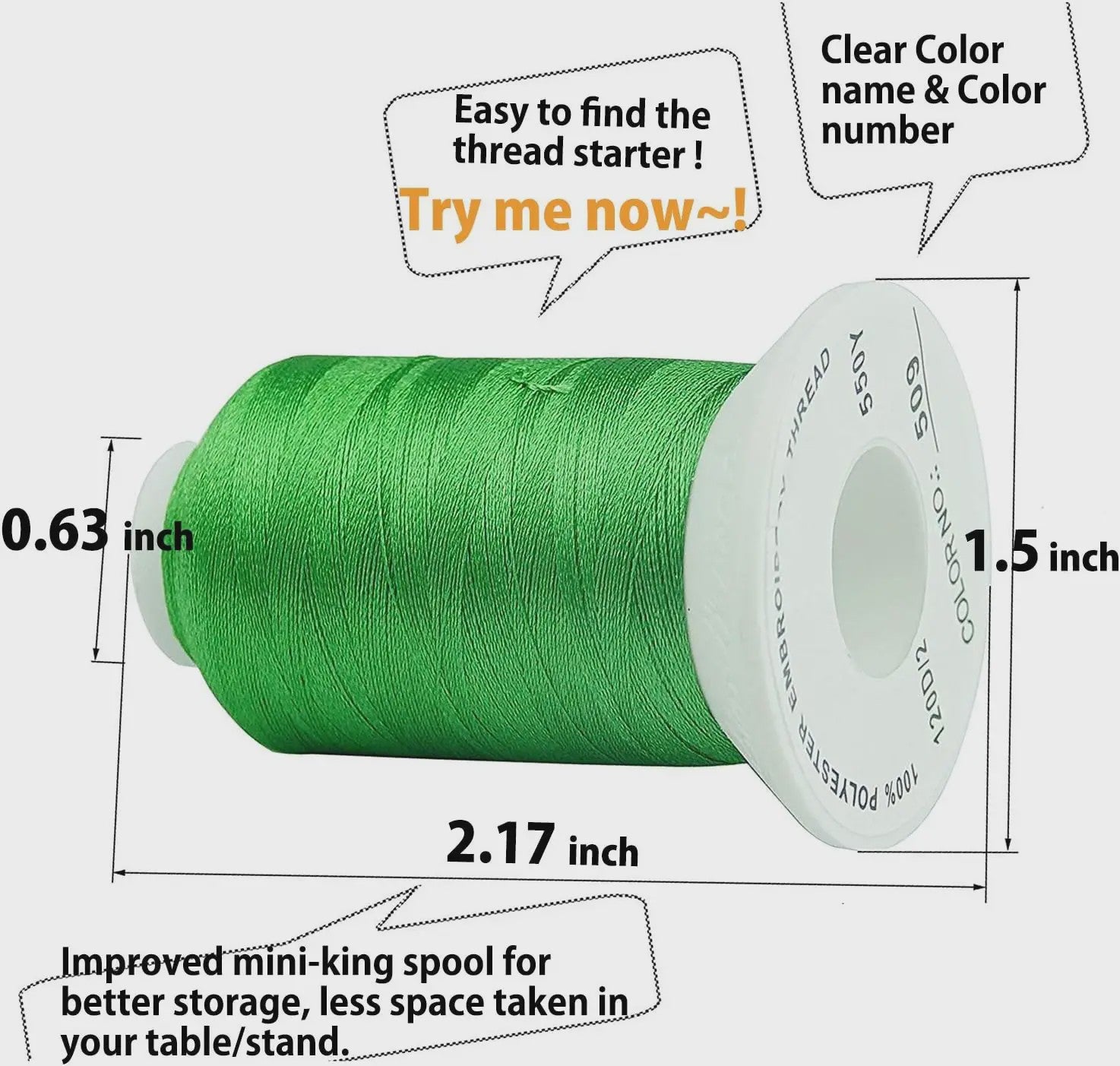 Simthread 6 Neon Fluorescerende Polyester Borduur Garen Spoelen - 1000m