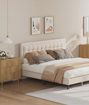 Houten Ladekast met 3 Lades, Modern Dressoir met Gouden Handgrepen en Metalen Poten