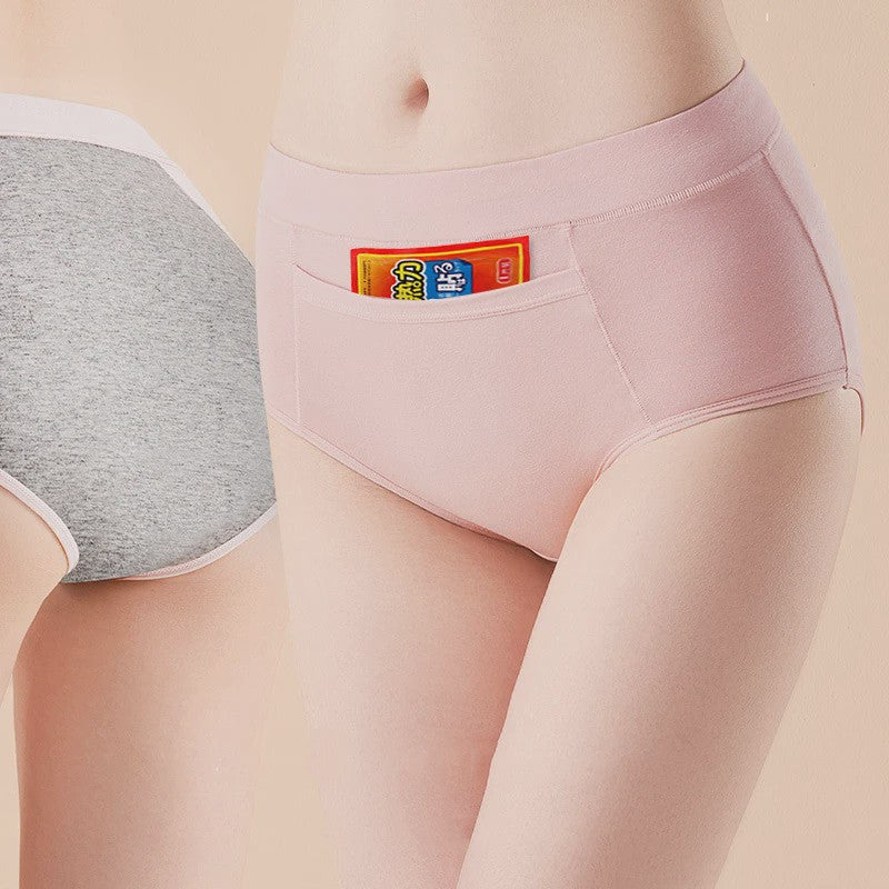 4-Pack Dames Menstruatie Ondergoed - Lekvrij, Hoge Taille Katoen Slips