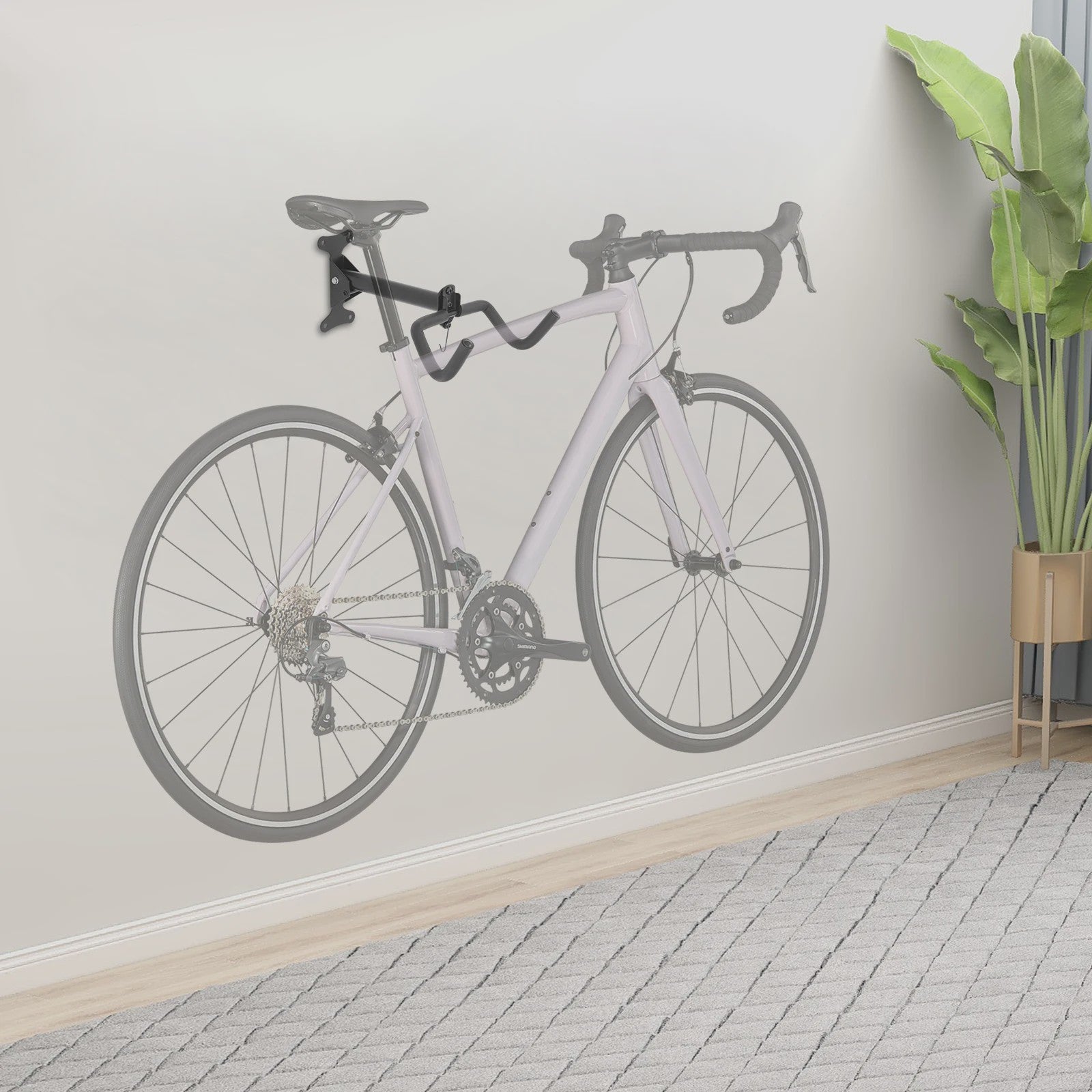Carbon Stalen Fiets Hanger voor Wandmontage - Stabiel & Flexibel